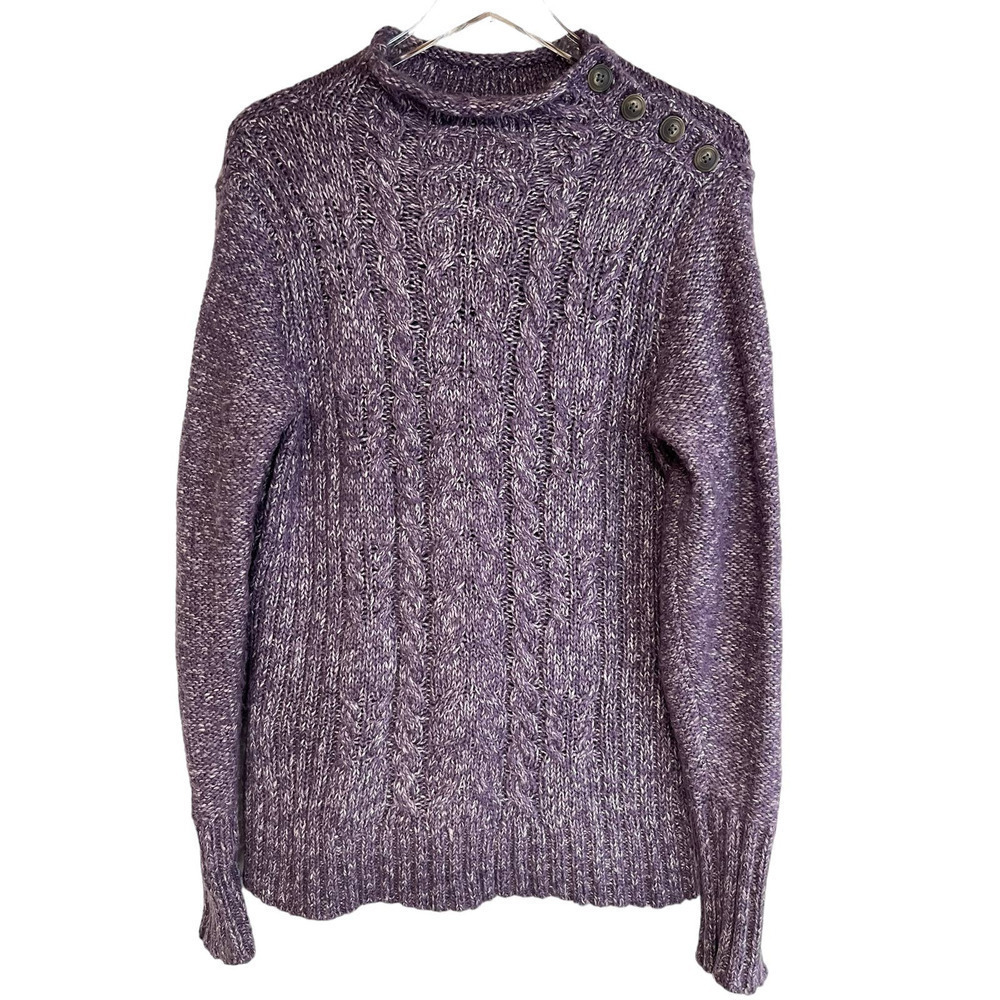 St. John's Bay Chunky Knit Women XL Purple Knit Sweater